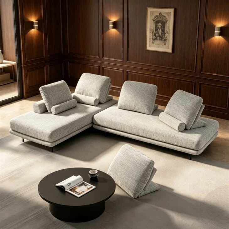 Sofa phòng khách vải lanh hiện đại