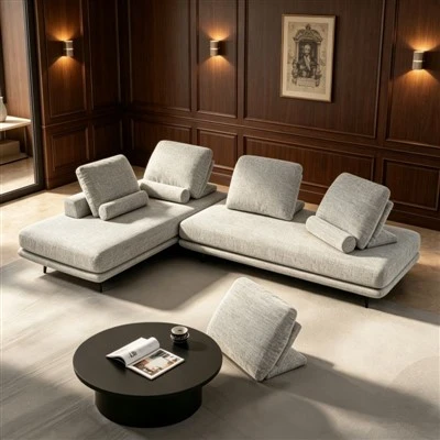 Sofa phòng khách vải lanh hiện đại