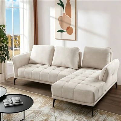 Sofa vải hình chữ L không gian nhỏ